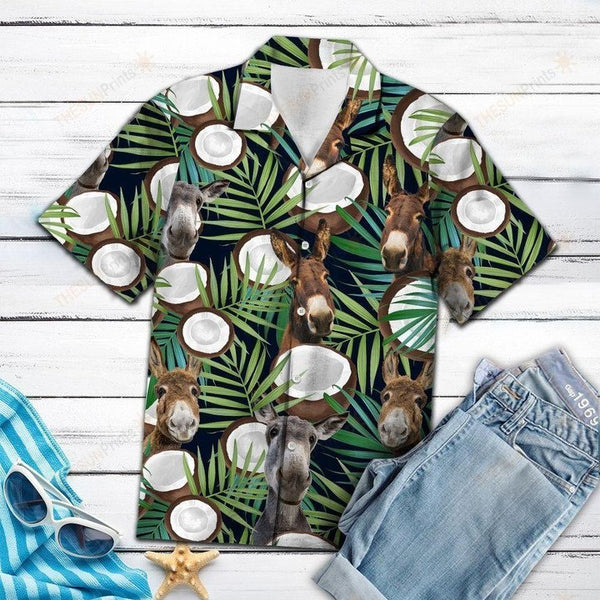 Donkeys Coconut Tropical Hawaiian Shirt | HW2975