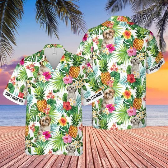 Dont Mess With Shih Tzu Mom Pineapple Tropical Hawaiian Shirt | For Men & Women | HW1045-BehighStyle