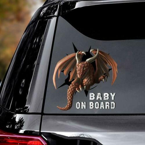 Dragon Crack Baby On Board Car Decal Sticker | Waterproof | PVC Vinyl | CS1179-BehighStyle