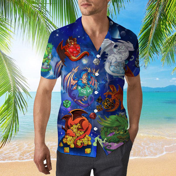 Dragon Dice Galaxy Hawaiian Shirt | For Men & Women | HW2108-BehighStyle