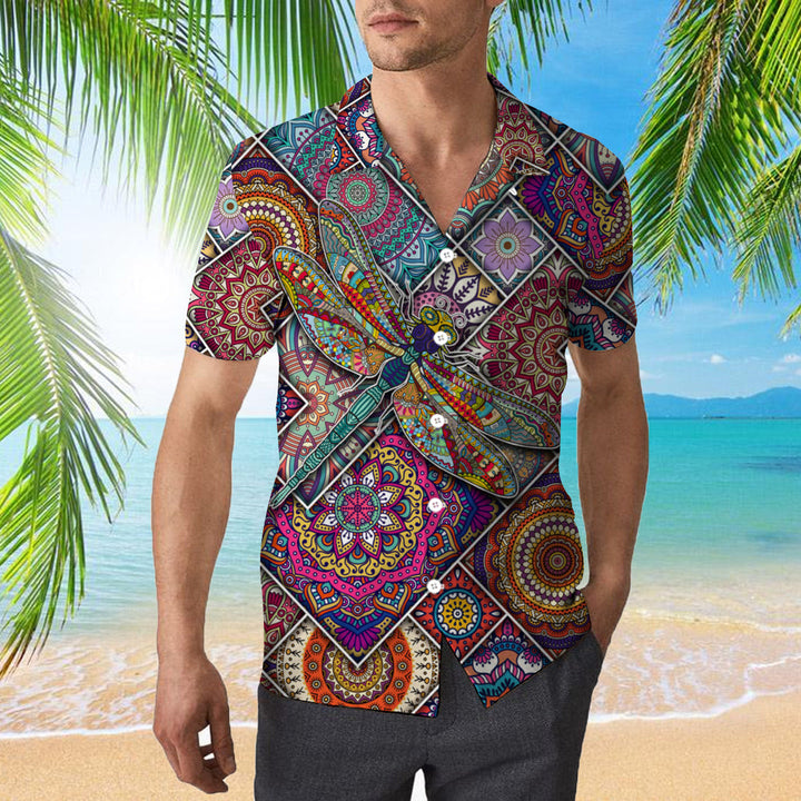 Dragonfly Mandala Hawaiian Shirt | For Men & Women | HW1008-BehighStyle