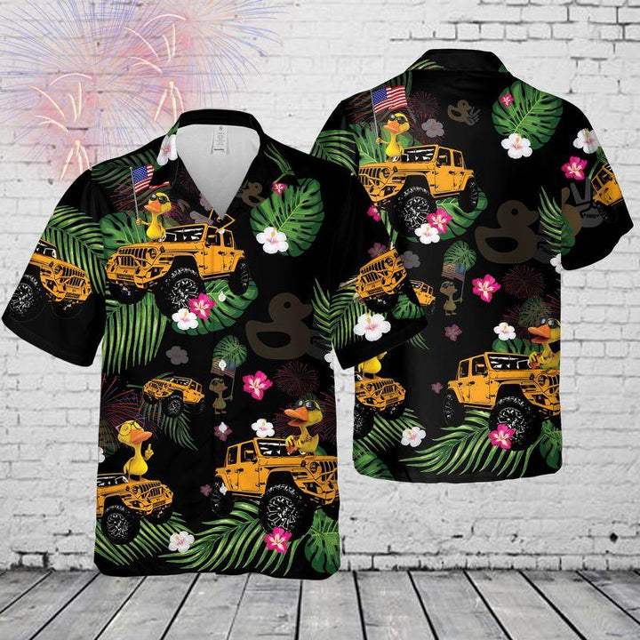 Duck 4Th Of July Hawaiian Shirt Set | For Men & Women | HS147-BehighStyle