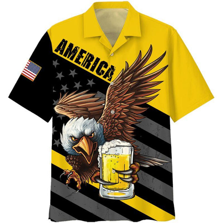 Eagle America Beer Aloha Hawaiian Shirt | For Men & Women | HW868-BehighStyle