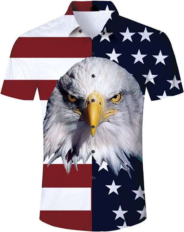 Eagle American Flag Hawaiian Shirt | For Men & Women | HW1244-BehighStyle