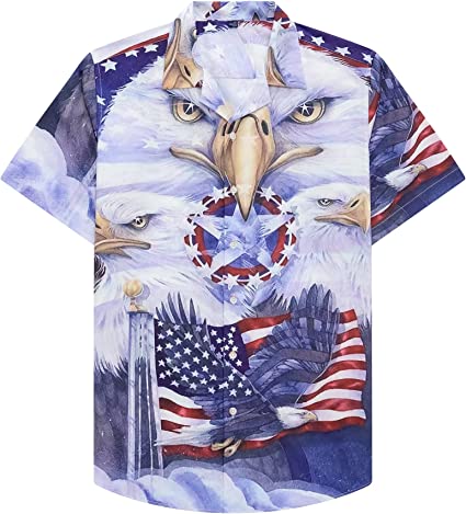 Eagle American Flag Hawaiian Shirt | For Men & Women | HW1262-BehighStyle