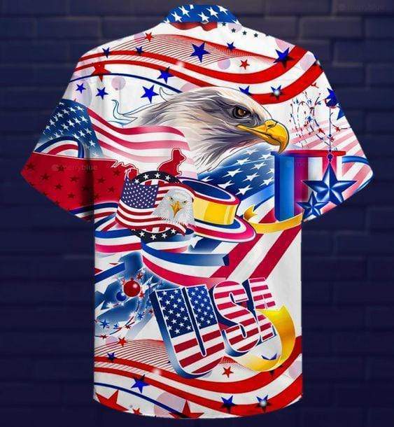 Eagle American Flag Hawaiian Shirt | For Men & Women | HW1673-BehighStyle