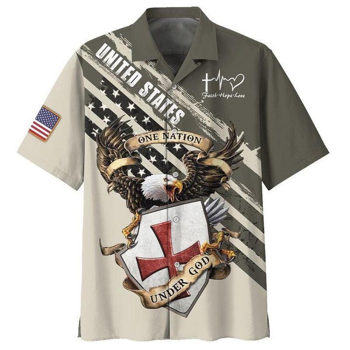 Eagle Patriot Knight Templar Hawaiian Shirt | For Men & Women | HW1718-BehighStyle