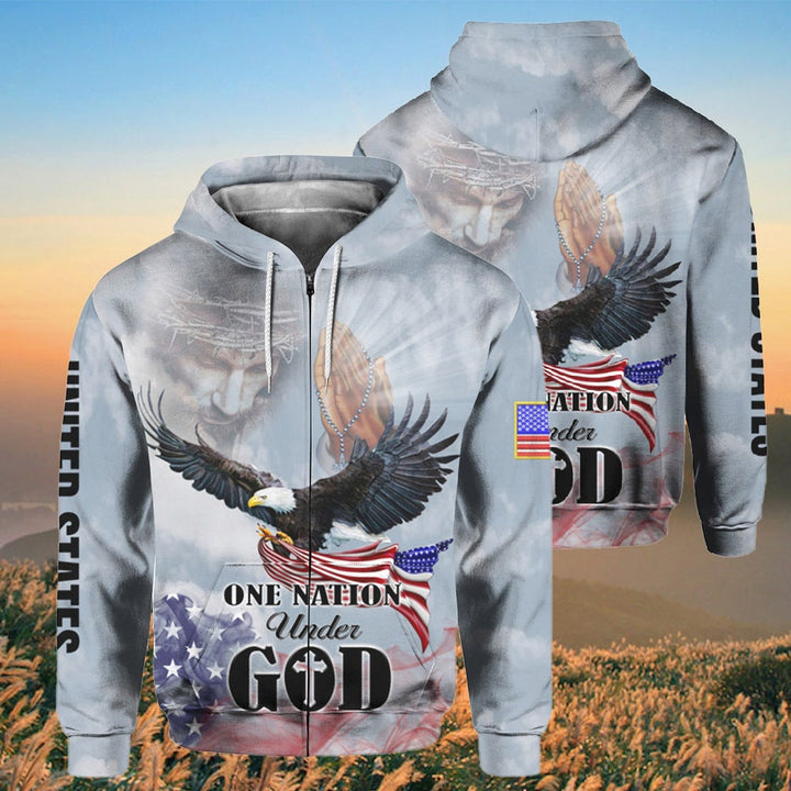 Eagle Patriot One Nation Under God 3D All Over Print | For Men & Women | Adult | HP1416-BehighStyle