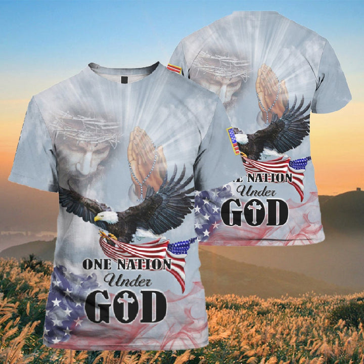 Eagle Patriot One Nation Under God 3D All Over Print | For Men & Women | Adult | HP1416-BehighStyle