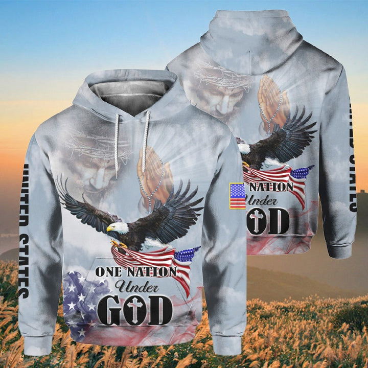 Eagle Patriot One Nation Under God 3D All Over Print | For Men & Women | Adult | HP1416-BehighStyle