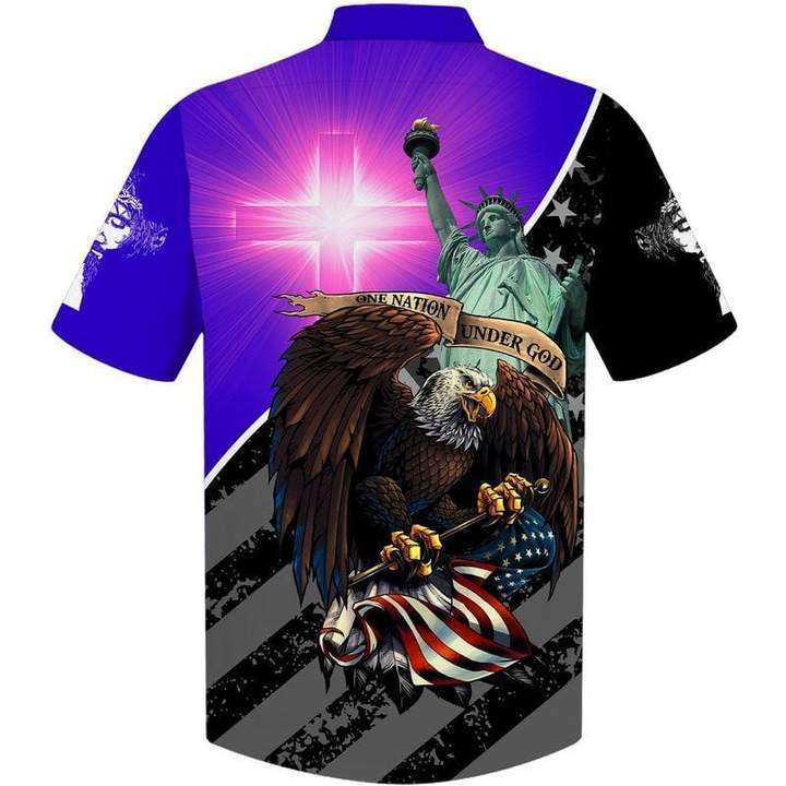 Eagle Patriot Statue Of Liberty Hawaiian Shirt | For Men & Women | HW1662-BehighStyle