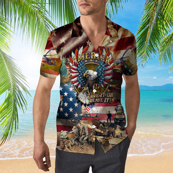 Eagle Patriotic God Bless America Hawaiian Shirt | For Men & Women | HW1656-BehighStyle