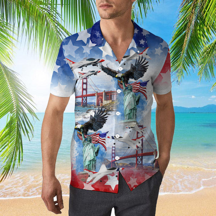 Eagle Thunderbirds USAF Air Independence Day Happy The 4th Of July Hawaiian Shirt | For Men & Women | HW306-BehighStyle