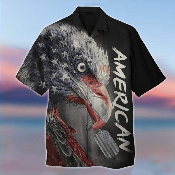 Eagle US Veteran American Flag Hawaiian Shirt | HW3225