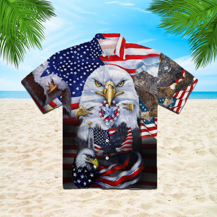 Eagles Patriotism American Sky Hawaiian Shirt | For Men & Women | HW1684-BehighStyle