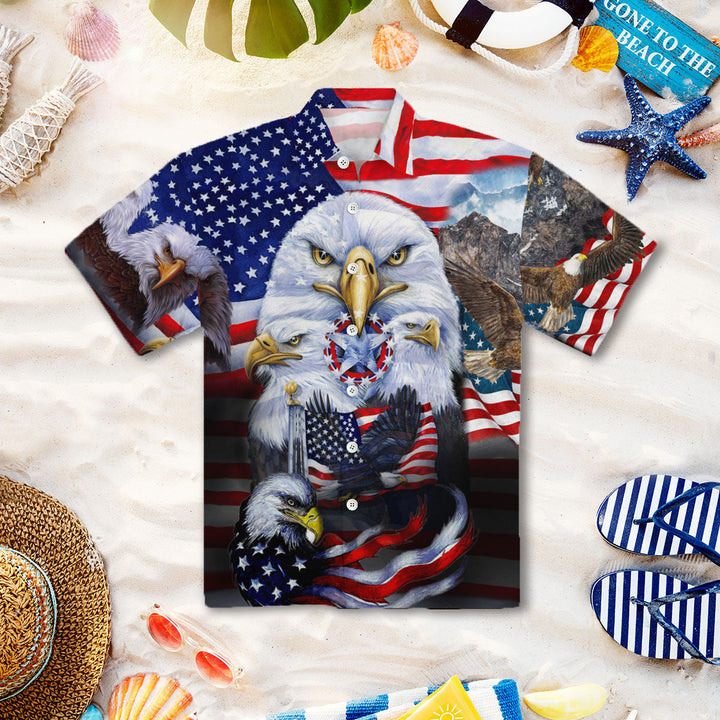 Eagles Patriotism American Sky Hawaiian Shirt | For Men & Women | HW1684-BehighStyle