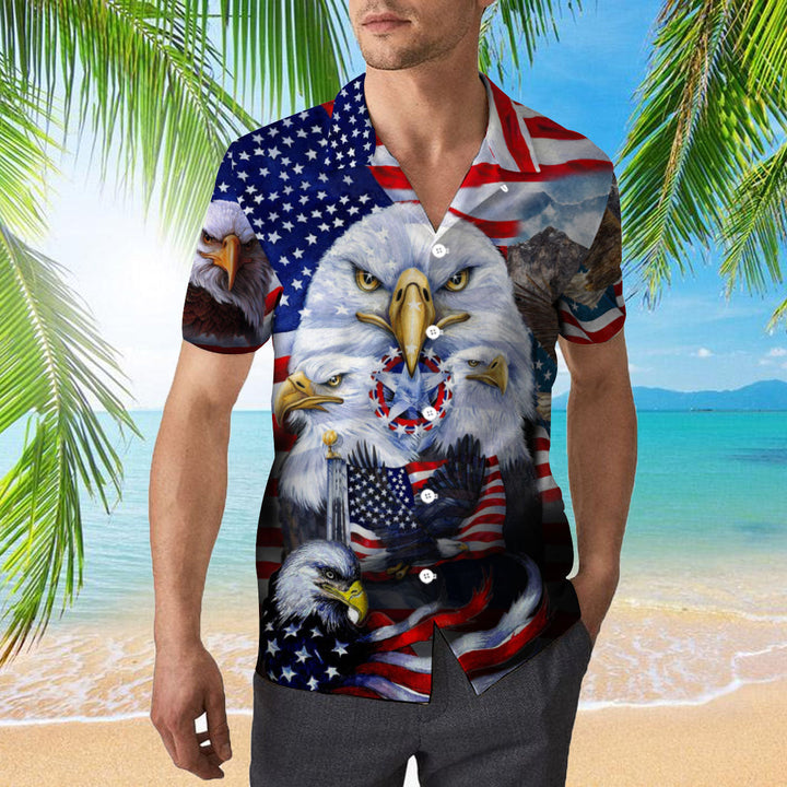 Eagles Patriotism American Sky Hawaiian Shirt | For Men & Women | HW1684-BehighStyle