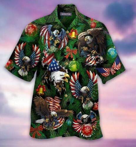 Eagles Patriotism Christmas Hawaiian Shirt | For Men & Women | HW1668-BehighStyle