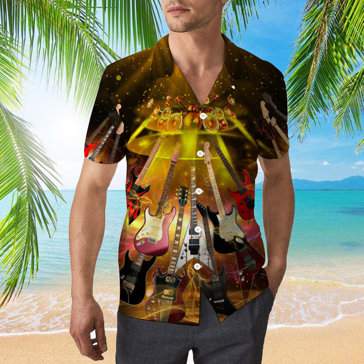 Electric Guitar Life With Music Hawaiian Shirt | For Men & Women | HW350-BehighStyle