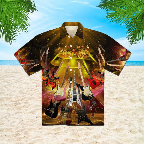 Electric Guitar Life With Music Hawaiian Shirt | For Men & Women | HW350-BehighStyle