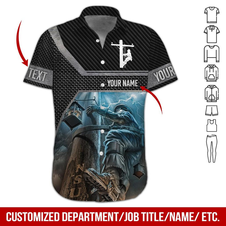 Electrician Custom Name Hawaiian Shirt | For Men & Women | HN667-BehighStyle