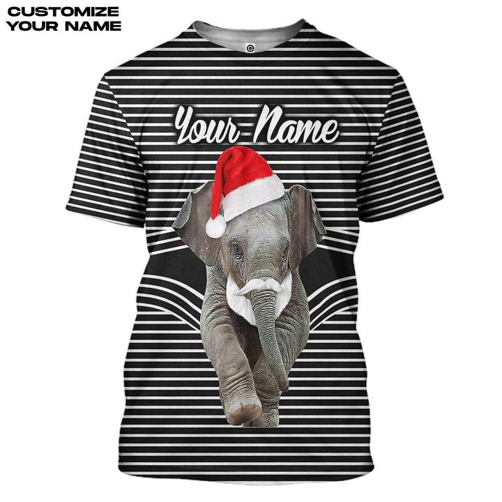 Elephant Christmas Custom Name 3D All Over Print | For Men & Women | Adult | CN188-BehighStyle