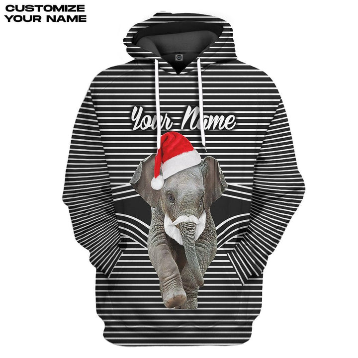 Elephant Christmas Custom Name 3D All Over Print | For Men & Women | Adult | CN188-BehighStyle