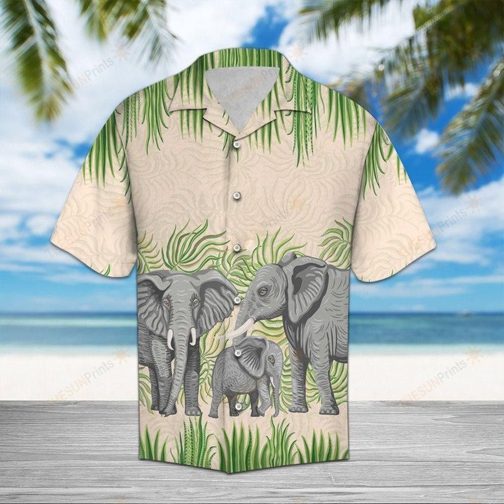 Elephant Family Hawaiian Shirt | For Men & Women | HW2534-BehighStyle