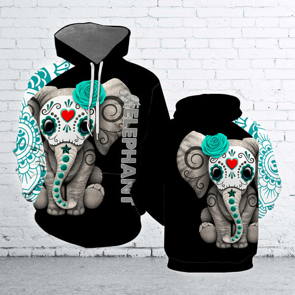 Elephant Flower 3D All Over Print | Adult | HP1249