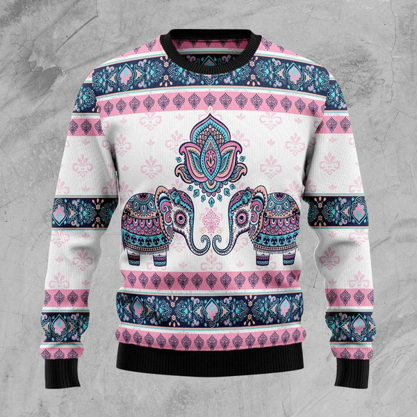 Elephant Mandala Ugly Christmas Sweater | Adult | US2513