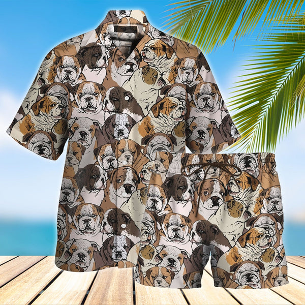 English Bulldog Hawaiian Shirt Set | For Men & Women | HS146-BehighStyle