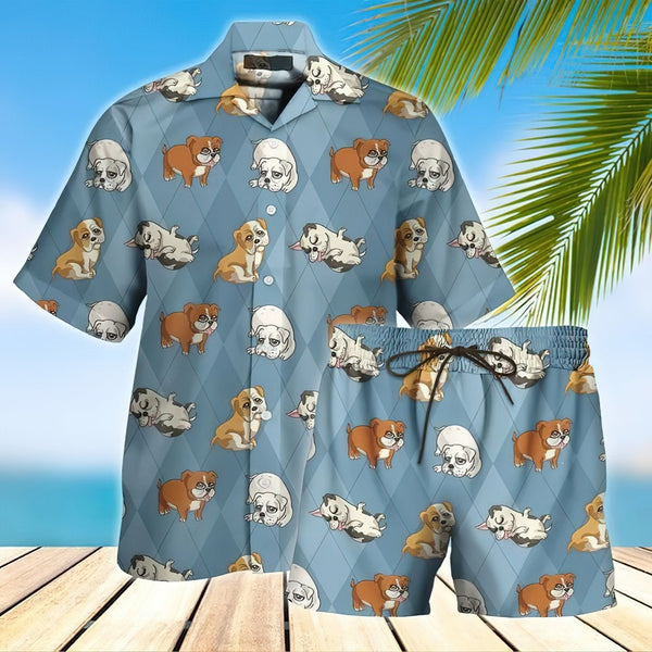 English Bulldog Hawaiian Shirt Set | For Men & Women | HS149-BehighStyle