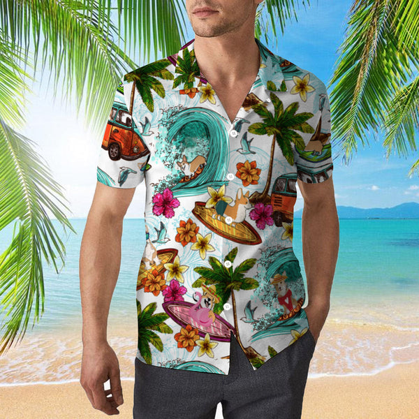 Enjoy Surfing With Corgi Dog Hawaiian Shirt | For Men & Women | HW979-BehighStyle