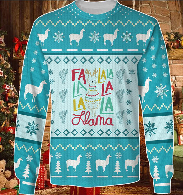 FLa La La Llama Awesome Ugly Christmas Sweater | For Men & Women | Adult | US1109-BehighStyle