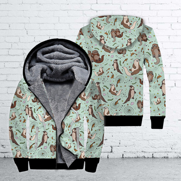 Sea Otters Fleece Zip Hoodie All Over Print | FZ895