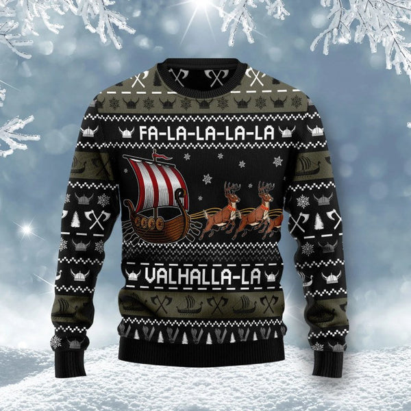 Fa-la-la-Valhalla Viking Ugly Christmas Sweater | Adult | US2249