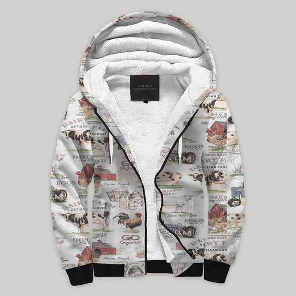 Farmer Blanket Fleece Zip Hoodie All Over Print |FZ652