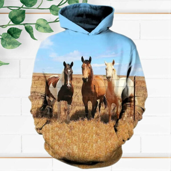 Farmer Horse In Meadows 3D All Over Print | Adult | HP2344