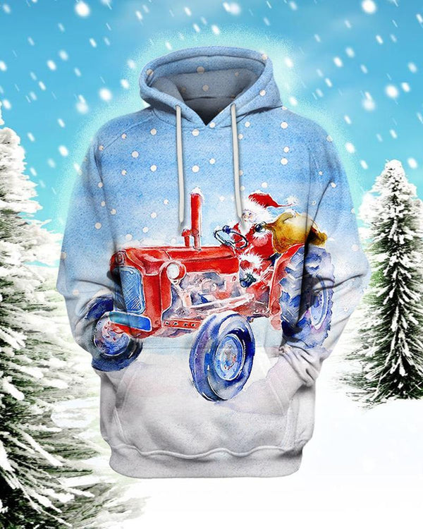 Farmer Tractor Christmas 3D All Over Print | Adult | HP2381