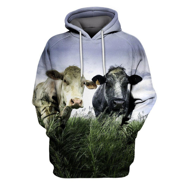 Farmer Two Cow On The Field 3D All Over Print | Adult | HP2318