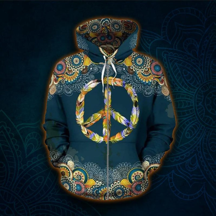 Feather Peace Sign 3D All Over Print | For Men & Women | Adult | HP1049-BehighStyle