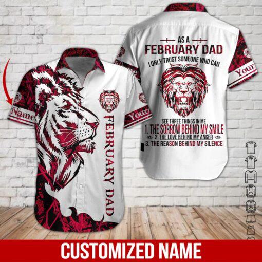 February Dad Custom Name Hawaiian Shirt | For Men & Women | HN717-BehighStyle