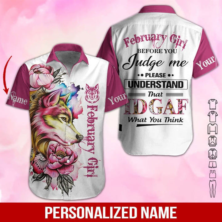 February Girl Custom Name Hawaiian Shirt | For Men & Women | HN369-BehighStyle