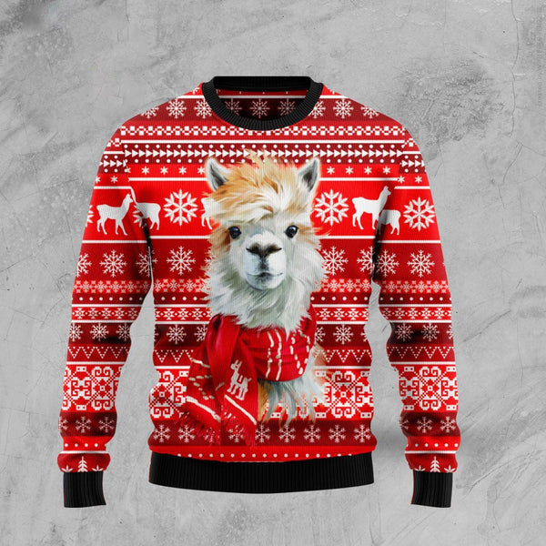 Festive Llama Xmas Ugly Christmas Sweater | Adult | US1856