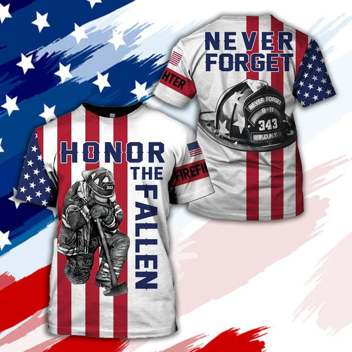 Firefighter Apparels - Never Forget 3D All Over Print | For Men & Women | Adult | HO1249-BehighStyle