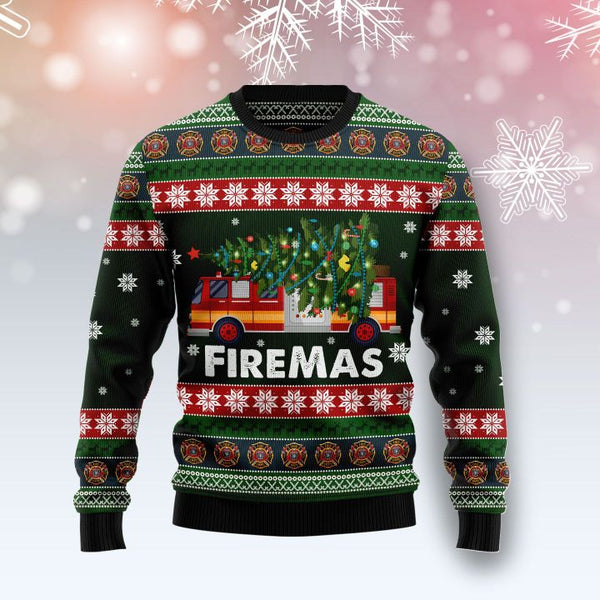 Firefighter Firemas Ugly Christmas Sweater | Adult | US2146