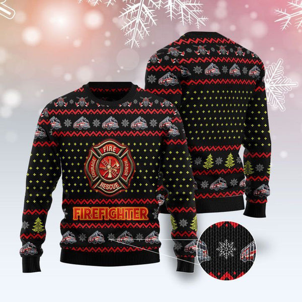 Firefighter Lover Ugly Christmas Sweater | Adult | US2071