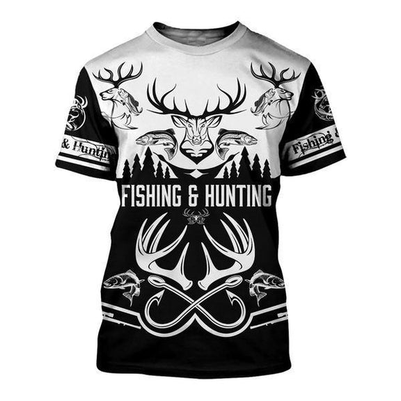 Fishing And Dear Hunting Cool 3D All Over Print | For Men & Women | Adult | HP704-BehighStyle