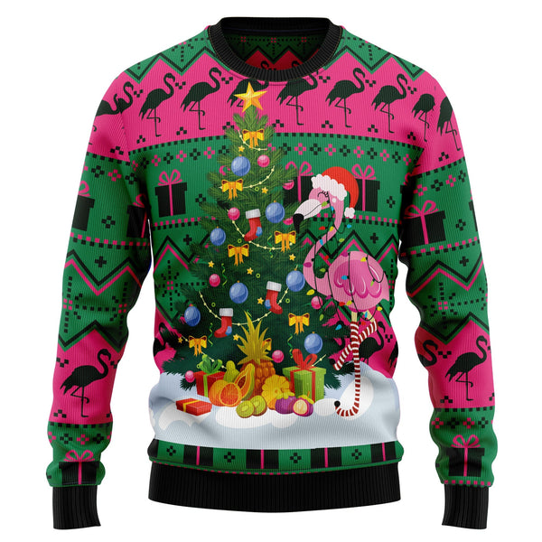 Flamingo Christmas Tree Ugly Christmas Sweater | For Men & Women | Adult | US1871