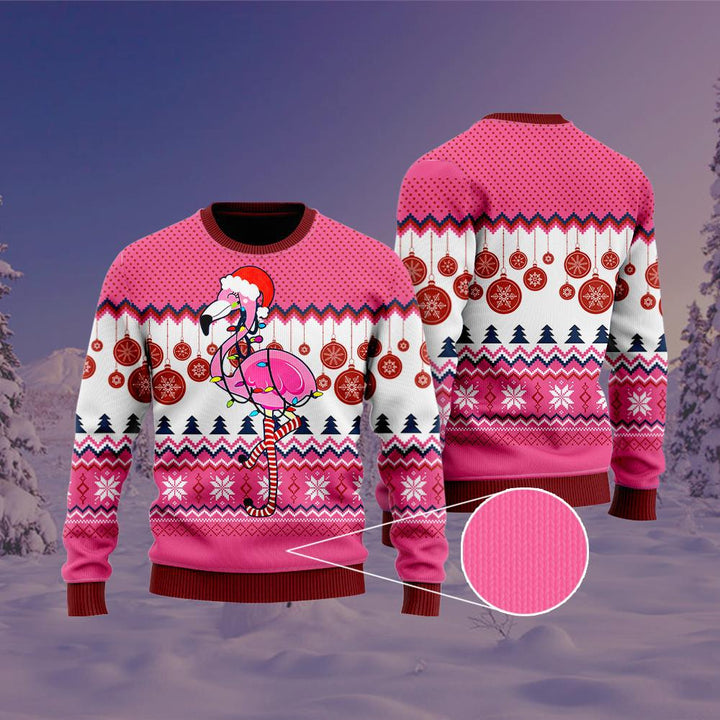 Flamingo Christmas Ugly Christmas Sweater | For Men & Women | Adult | US1392-BehighStyle